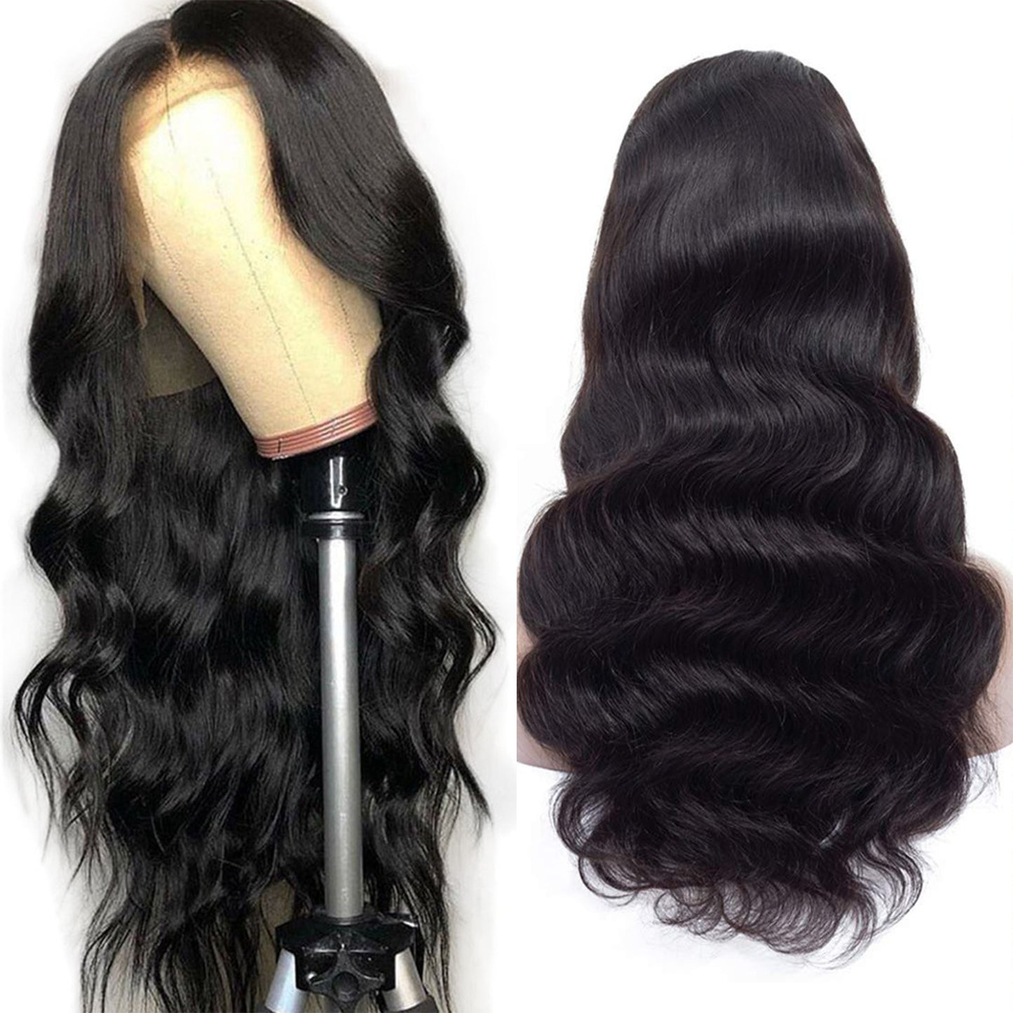 Brazilian Body Wave Lace Front Wig 150% Denisty Brazilian Lace Front Human Hair Wig Pre Plucked Hairline with Baby Hair Natural Color