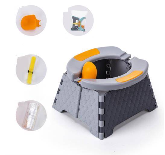 Baby Potty Training Seat Kids Toddler Outdoor Portable Folding Toilet Urinal Pot