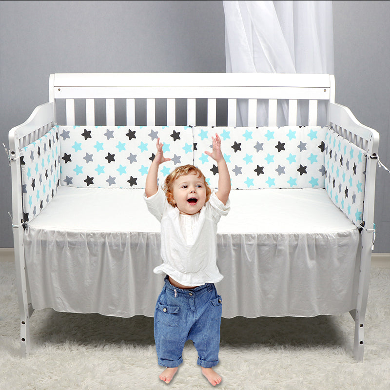 Baby Nursery Nordic Stars Design Baby Bed Thicken Bumper One-piece Crib Around Cushion Cot Protector Pillows Newborns Room Decor