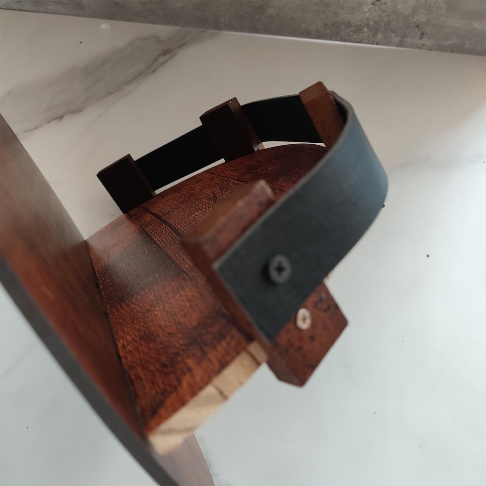 Bourbon Whiskey Barrel Shelf - Durable Wine Rack Wall Wine Holder With PU Leather Guardrail 7 Bottle Holder For Home Kitchen