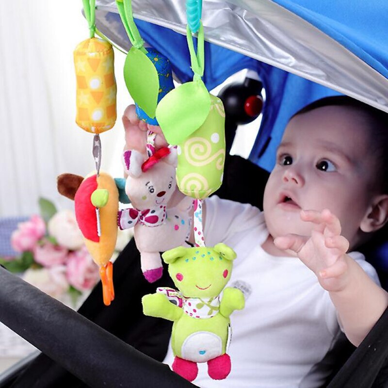 Infant Baby Cotton Rattle hand Bell Toy Animals Plush Development Gifts Toys Mobile Baby Bed Chimes Rattles Bell 40% off