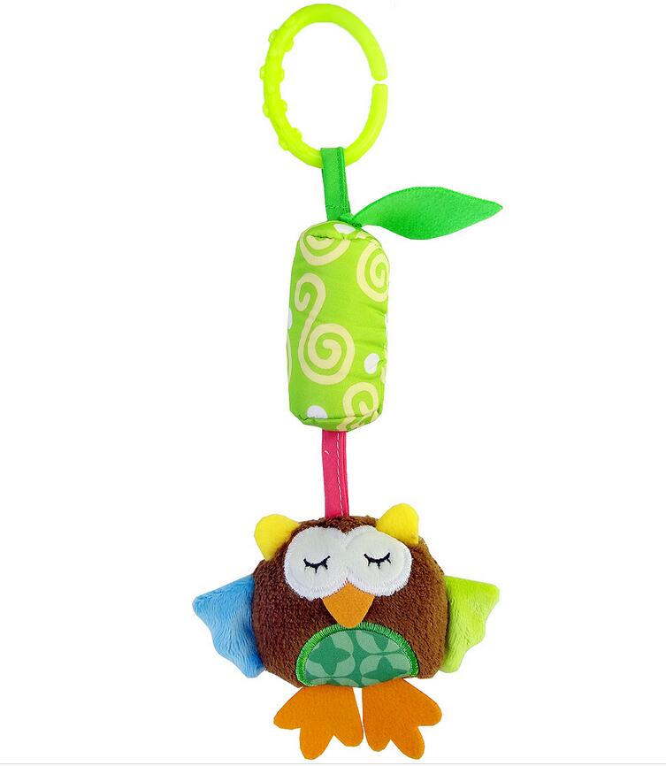 Infant Baby Cotton Rattle hand Bell Toy Animals Plush Development Gifts Toys Mobile Baby Bed Chimes Rattles Bell 40% off