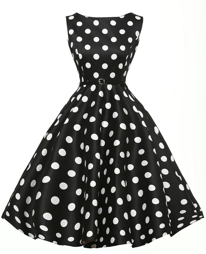 Summer Most Popular Products Fashion Lady Elegant Empire Dresses Polka Dot Club Vintage Prom Dress Women