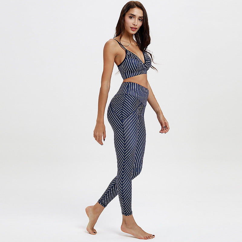 Women Yoga Wear Sports Bra Leggings Tank Top Active Suit Set