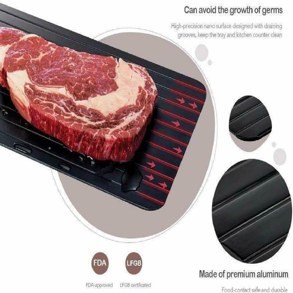 Free shipping  expected to be delivered on March 7th Free shipping Meat Thawing Board,Eco Friendly Defrost,Food Safe Aluminum,Fast Fresh Healthy