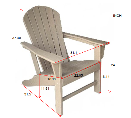 HDPE Resin Wood Adirondack Chair