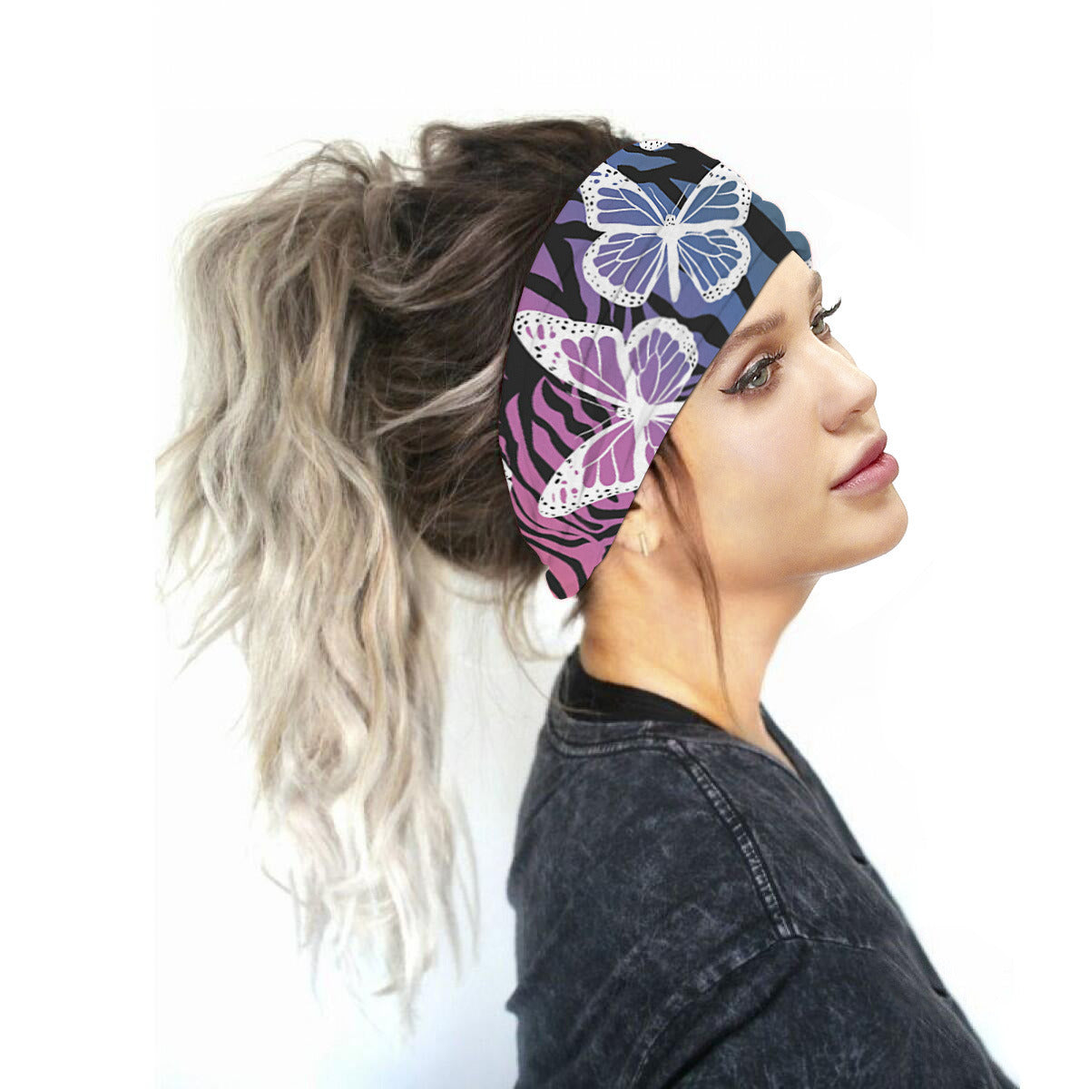 Women's Yoga Running Headbands Sports Workout Hair Bands Floral BXHF035