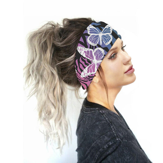 Women's Yoga Running Headbands Sports Workout Hair Bands Floral BXHF035