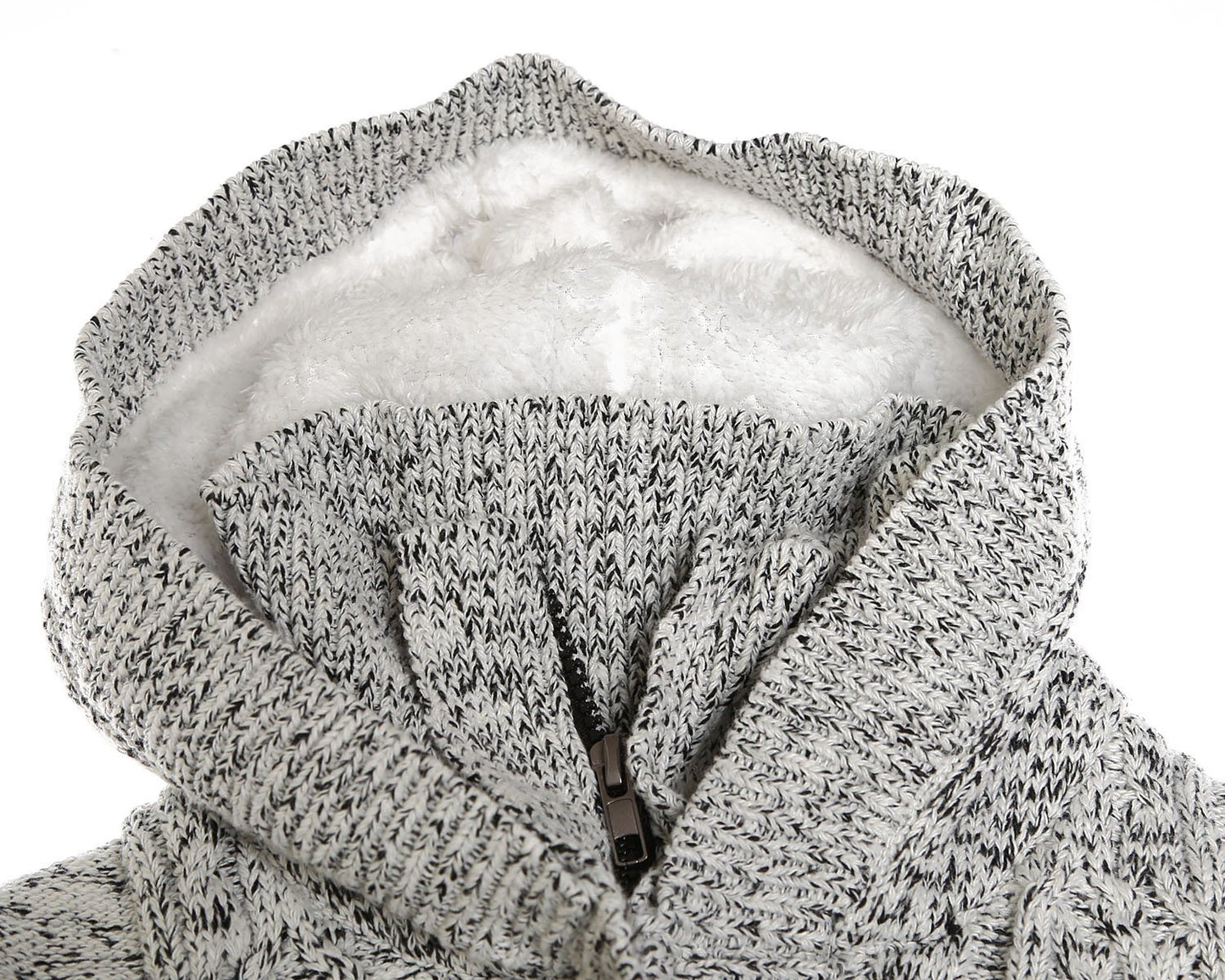 Women Hooded Knit Cardigans Button Cable Sweater Coat