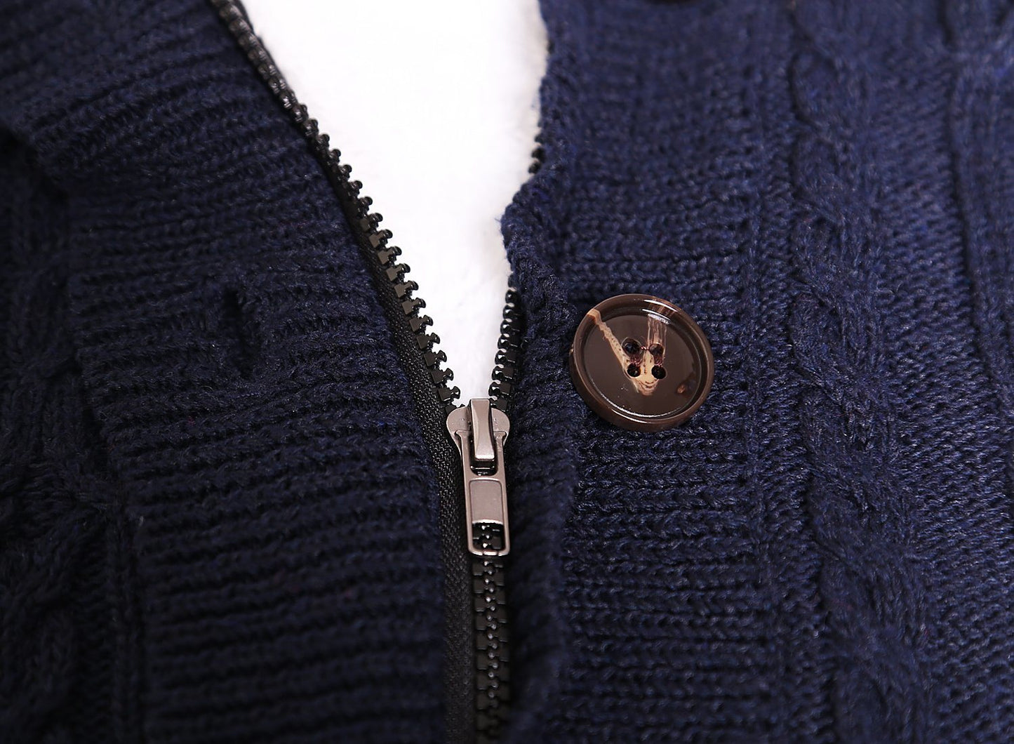 Women Hooded Knit Cardigans Button Cable Sweater Coat