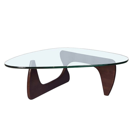 Moder n " triangle shaped glass coffee table living room furniture