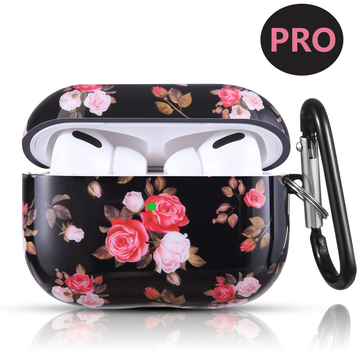 Airpods Pro Case Cover with Sunflower Skin,OLEBAND Cute Hard Protective Shockproof Accessory with Keychain for Men Women and Girls,Compatible for Apple Airpods Pro 3 Charging Case Front LED Visible