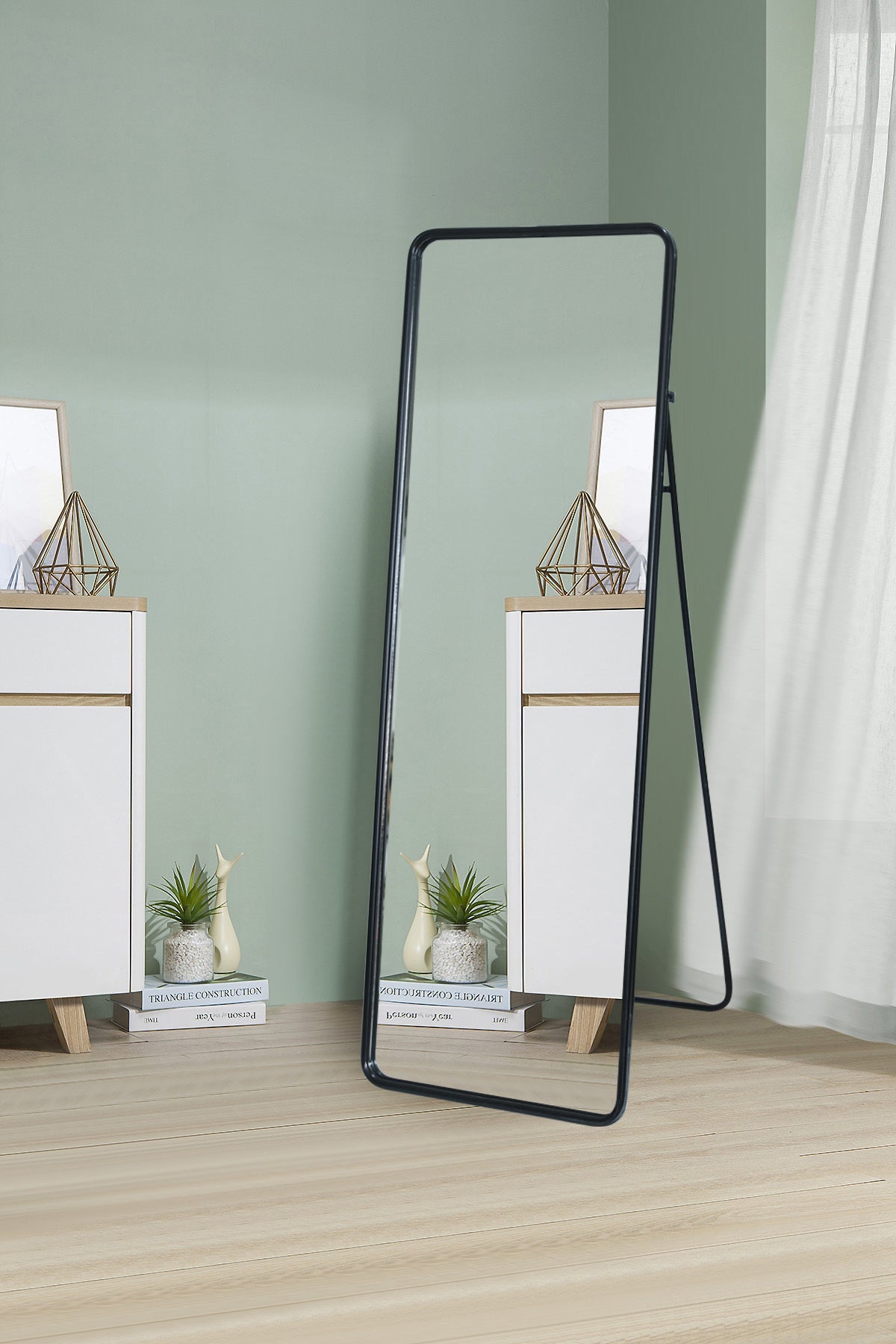 Full Length Mirror Standing Hanging Leaning, Brown Dressing Mirror for Wall Decor 60 Inch