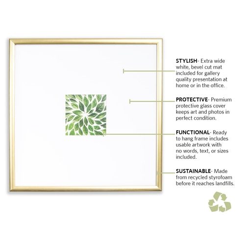 KAYAN- Set of 2 11x11 Photo Frame- Gold