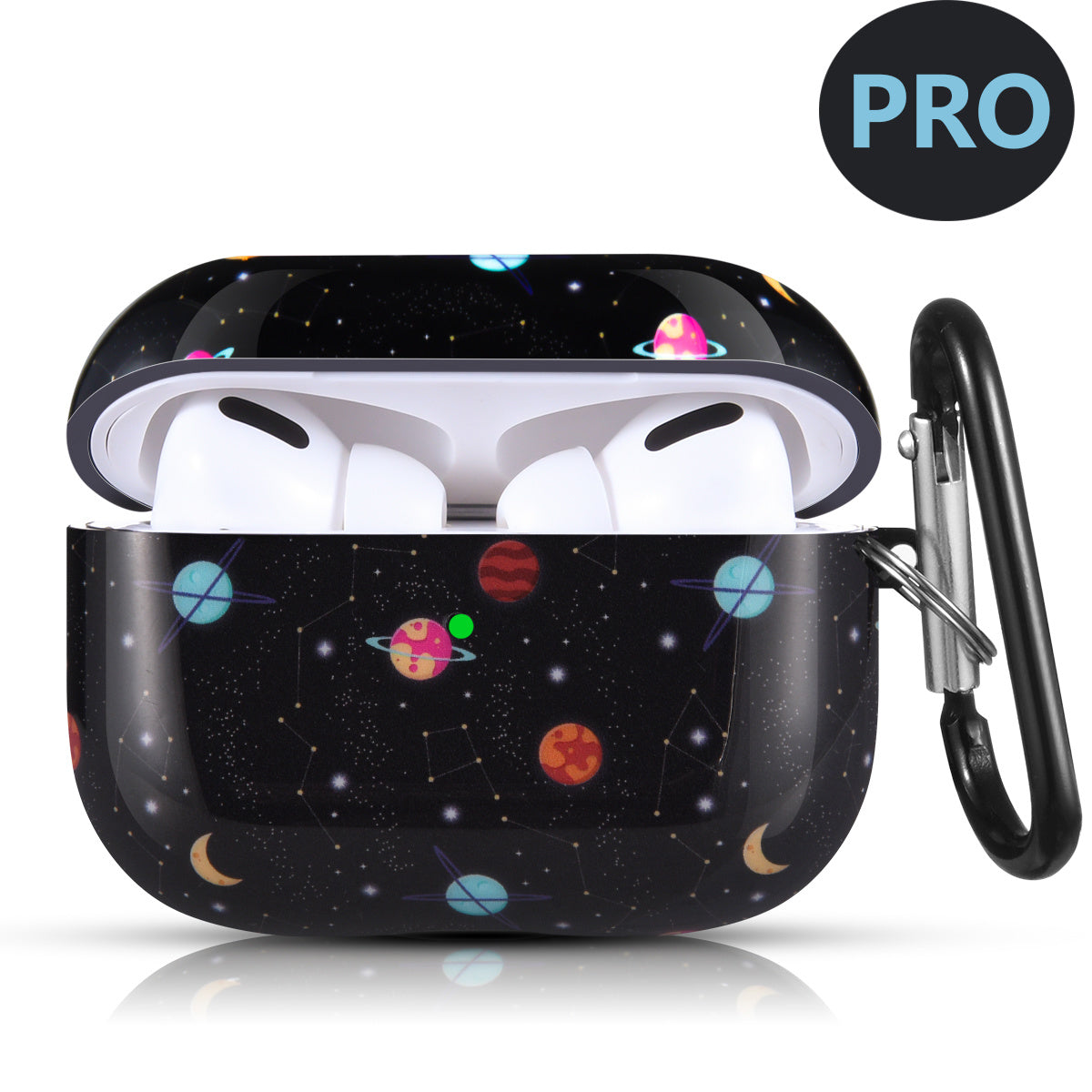 Airpods Pro Case Cover with Sunflower Skin,OLEBAND Cute Hard Protective Shockproof Accessory with Keychain for Men Women and Girls,Compatible for Apple Airpods Pro 3 Charging Case Front LED Visible