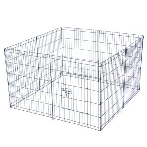 24"  30'' Tall Wire Fence Pet Dog Cat Folding Exercise Yard 8 Panel Metal Play Pen