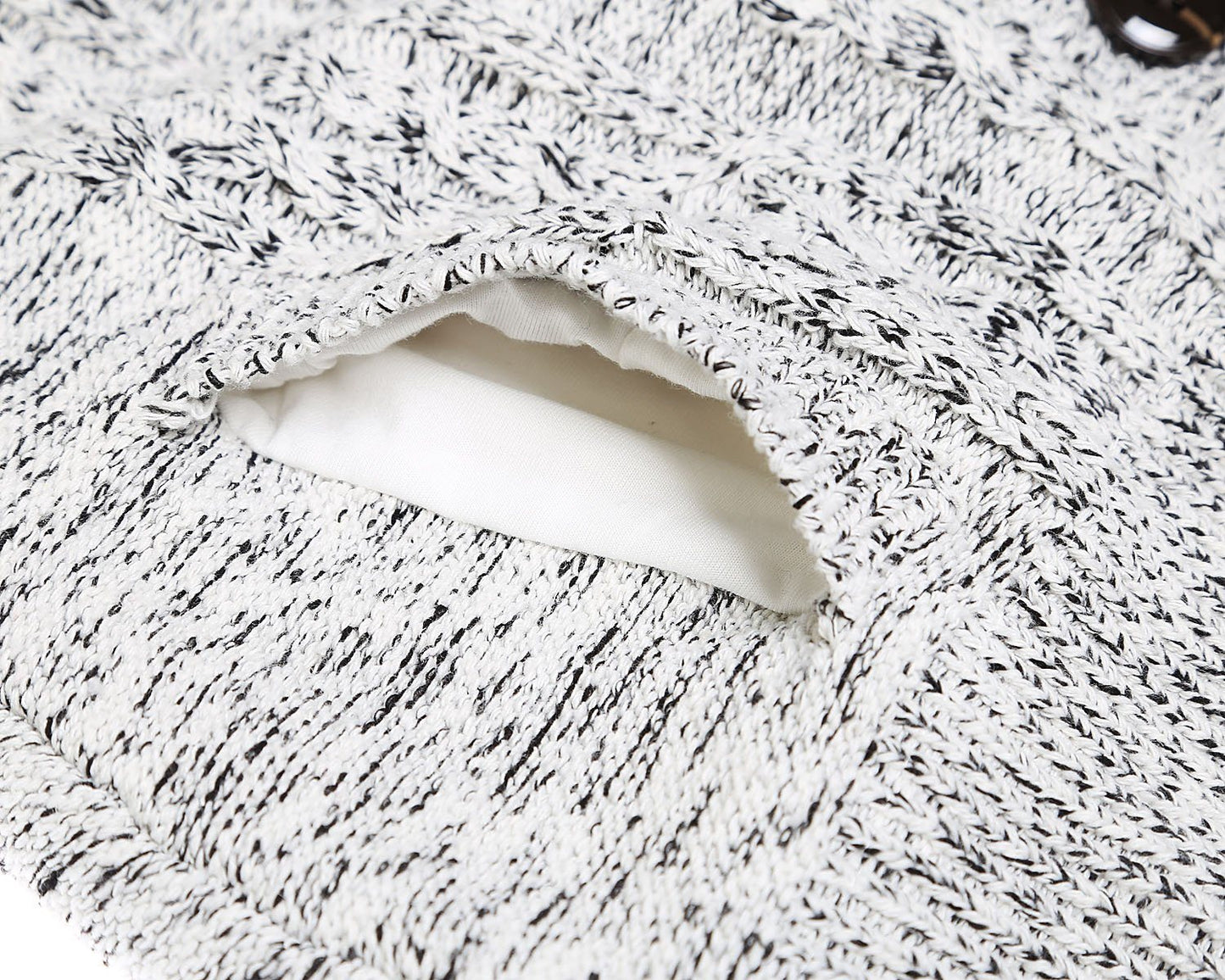 Women Hooded Knit Cardigans Button Cable Sweater Coat