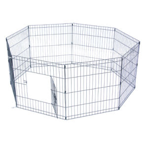 24"  30'' Tall Wire Fence Pet Dog Cat Folding Exercise Yard 8 Panel Metal Play Pen