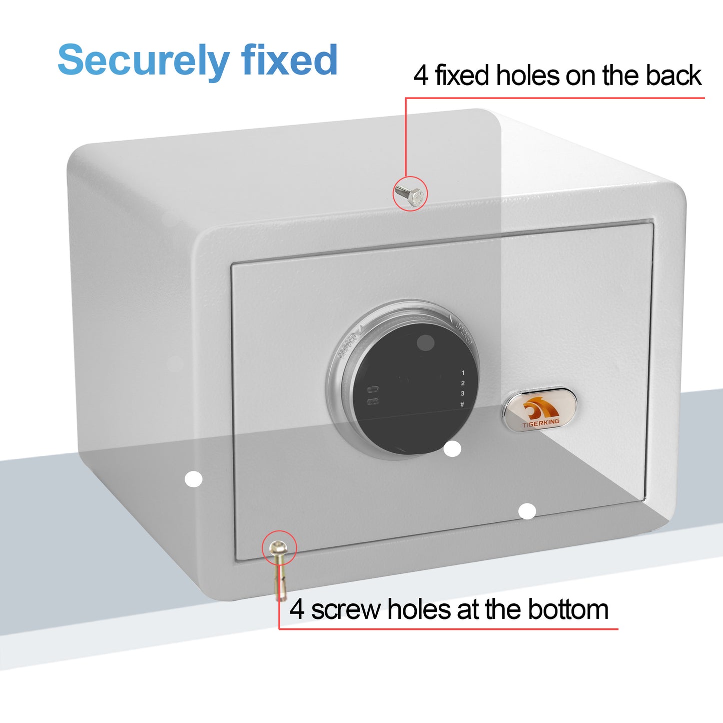 TIGERKING Biometric Safe Fingerprint Safe Agile Fingerprint Recognition System,Convenient and Rapid Opening, Great for Home, Hotel, Office, Say Goodbye to Complicated Numerical Passcodes