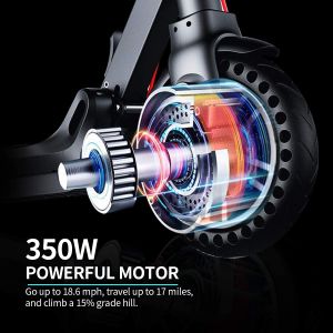 Electric Scooter - 350W Motor 8.5" Solid Tires Step Fold, Adult Electric Scooter for Commute and Travel