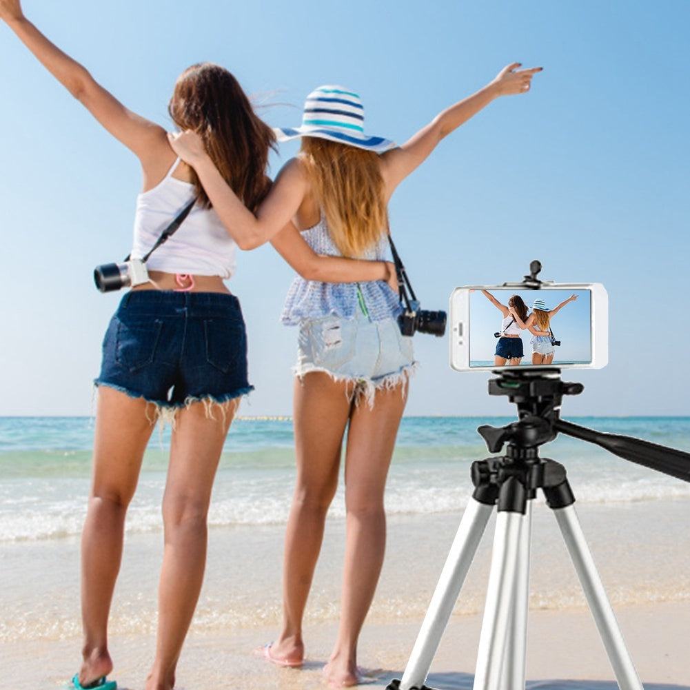 Free shipping Flexible Portable Aluminum Tripod Stand With Bag For Canon Nikon DSLR Camera New YJ