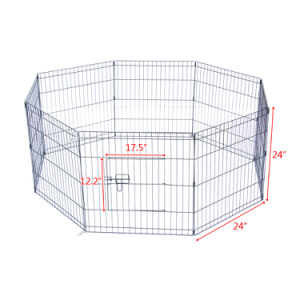 24"  30'' Tall Wire Fence Pet Dog Cat Folding Exercise Yard 8 Panel Metal Play Pen
