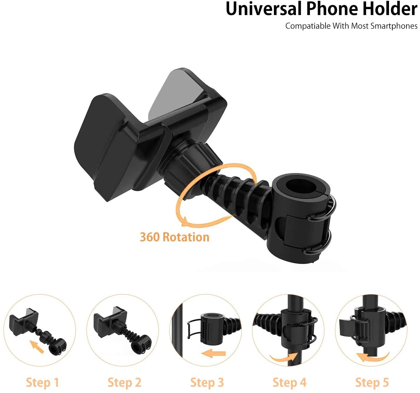 8 Inches Selfie Ring Light with Stick Tripod Stand and Phone Holder for Live Stream, Makeup, Dimmable Led Camera Beauty Ringlight for YouTube Video Photography Compatible with iPhone or Android