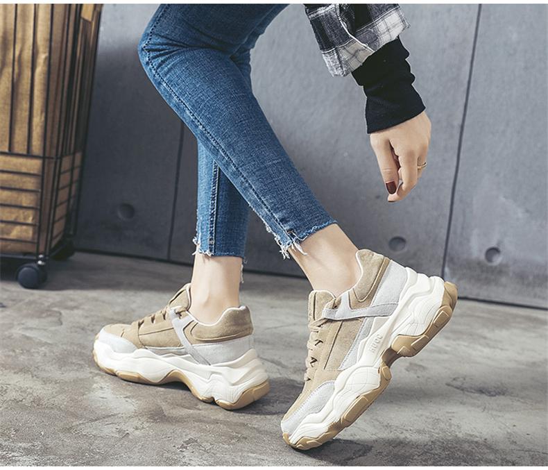 Smile Circle Women Sneakers Breathable Shoes 2019 spring new Flat Platform shoes girl Thick bottom Outdoor Ladies shoes
