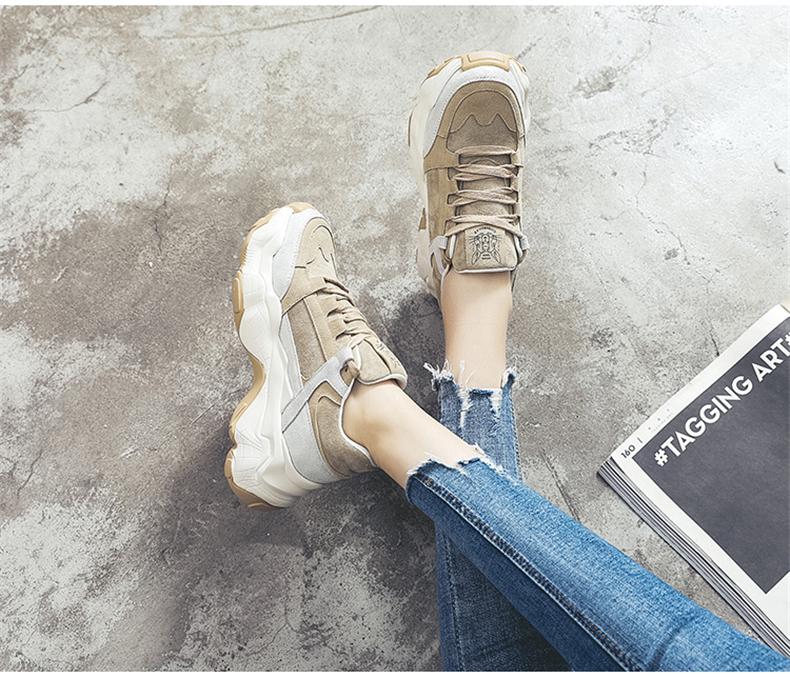 Smile Circle Women Sneakers Breathable Shoes 2019 spring new Flat Platform shoes girl Thick bottom Outdoor Ladies shoes