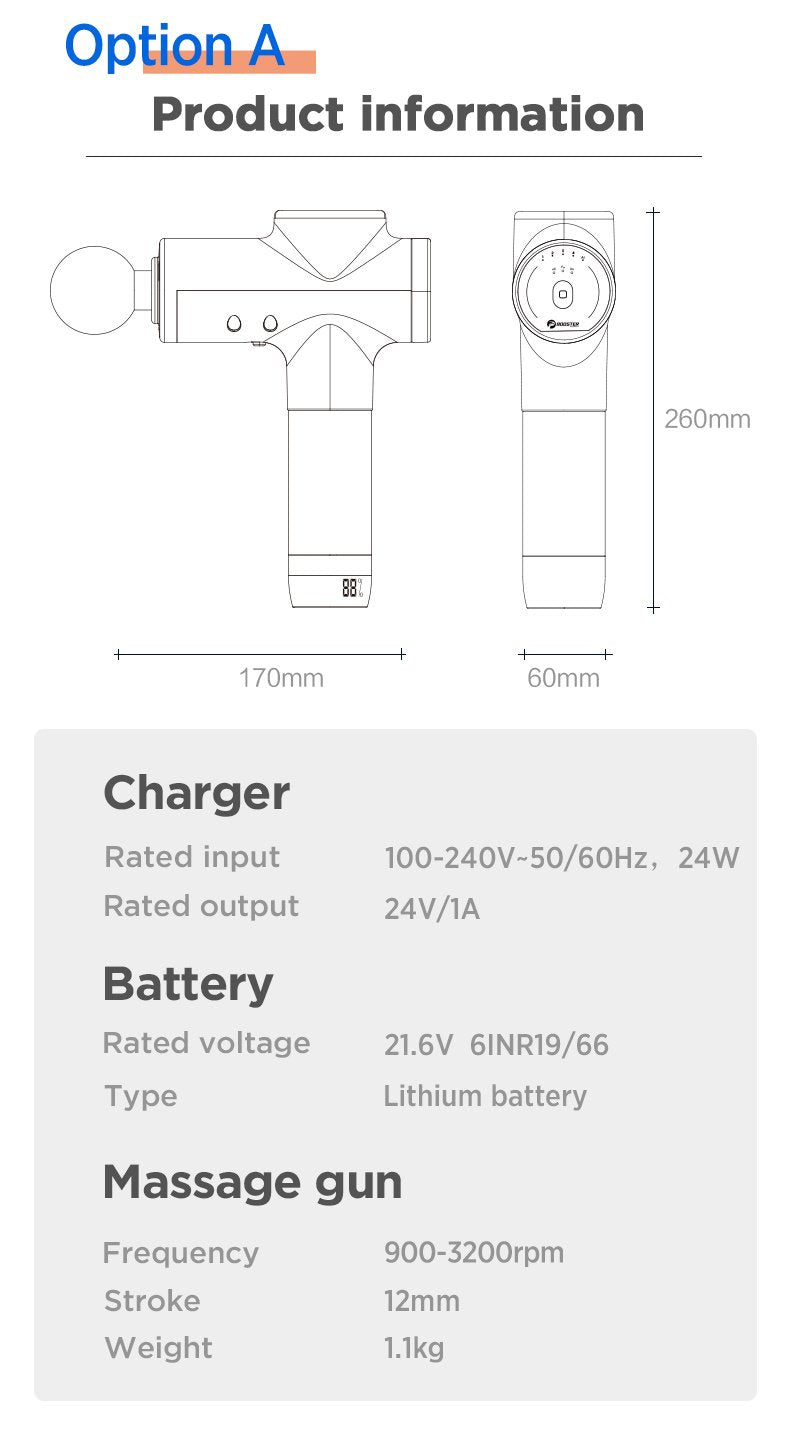 BOOSTER M2 Muscle Massage Gun AI-Hit Neck Muscle Massager Pain Therapy for Body Massage Relaxation Pain Relief