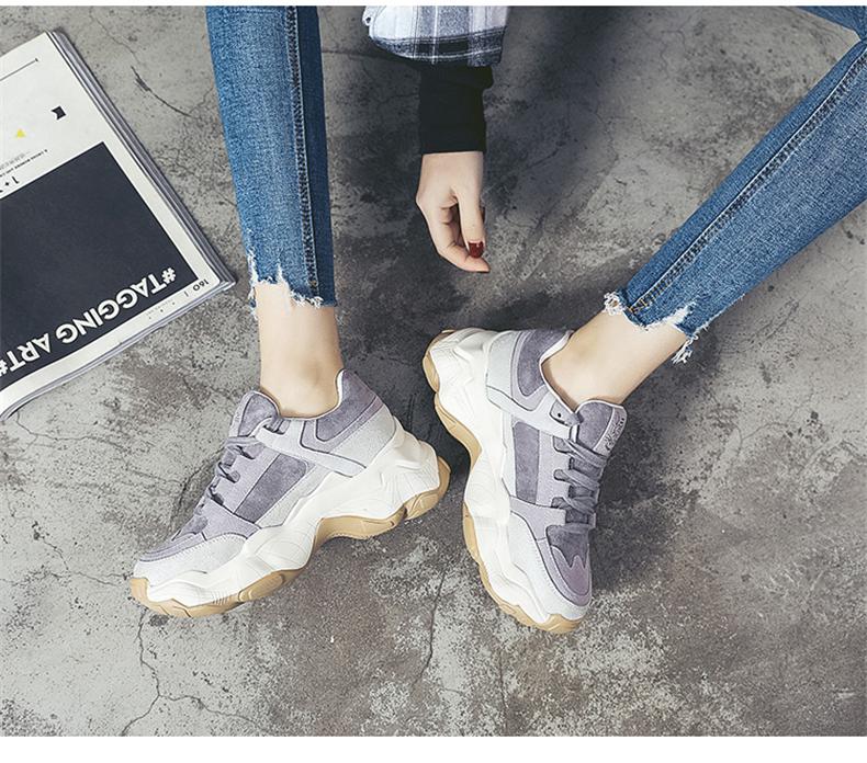Smile Circle Women Sneakers Breathable Shoes 2019 spring new Flat Platform shoes girl Thick bottom Outdoor Ladies shoes