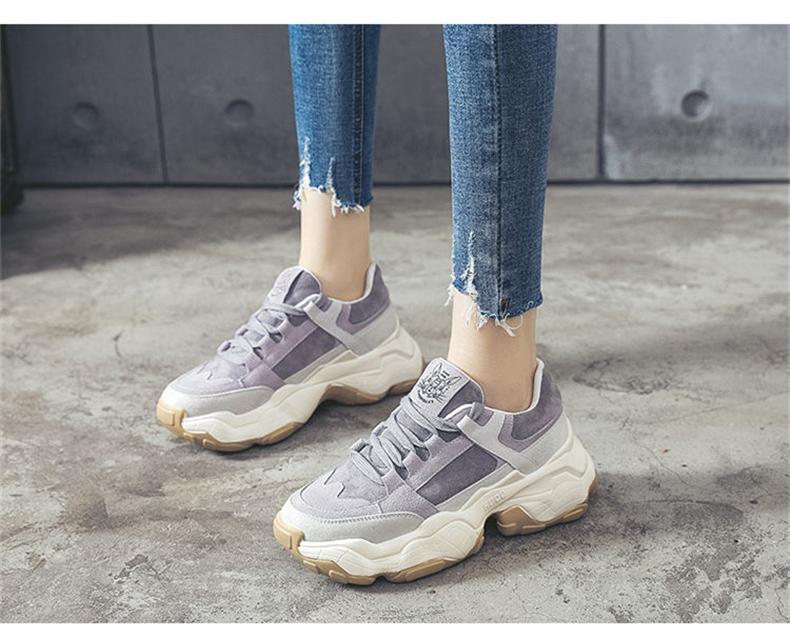 Smile Circle Women Sneakers Breathable Shoes 2019 spring new Flat Platform shoes girl Thick bottom Outdoor Ladies shoes