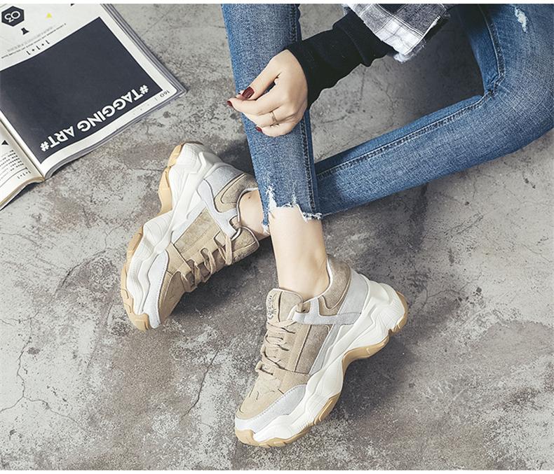 Smile Circle Women Sneakers Breathable Shoes 2019 spring new Flat Platform shoes girl Thick bottom Outdoor Ladies shoes