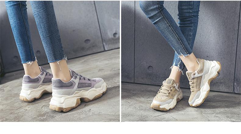 Smile Circle Women Sneakers Breathable Shoes 2019 spring new Flat Platform shoes girl Thick bottom Outdoor Ladies shoes