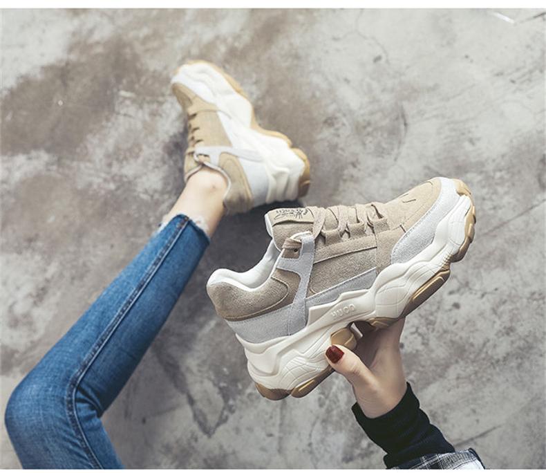 Smile Circle Women Sneakers Breathable Shoes 2019 spring new Flat Platform shoes girl Thick bottom Outdoor Ladies shoes