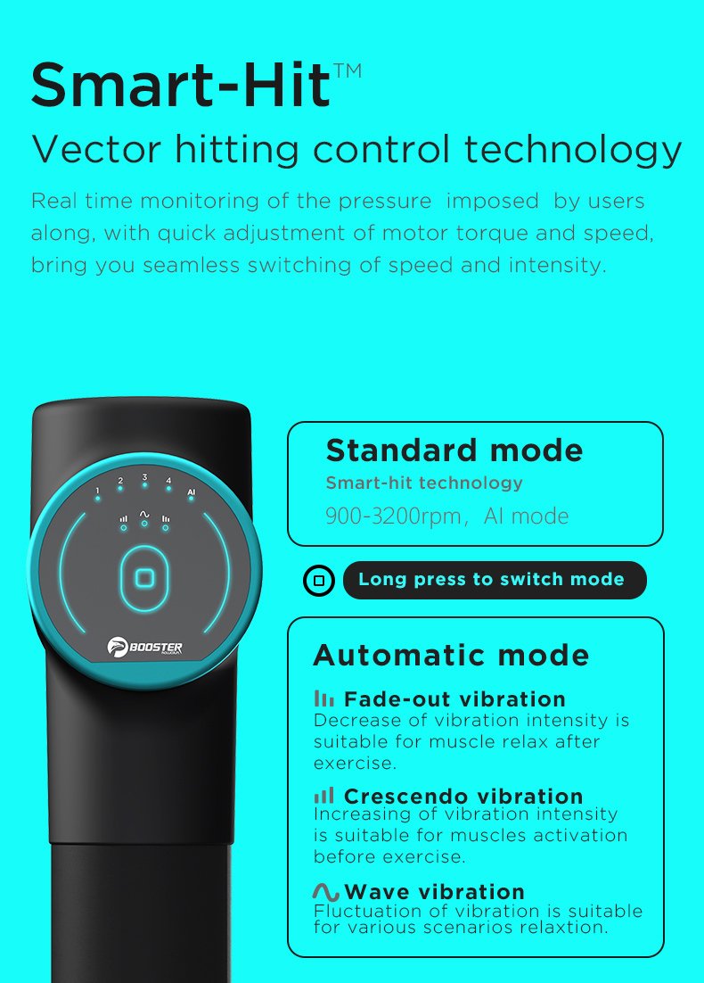 BOOSTER M2 Muscle Massage Gun AI-Hit Neck Muscle Massager Pain Therapy for Body Massage Relaxation Pain Relief