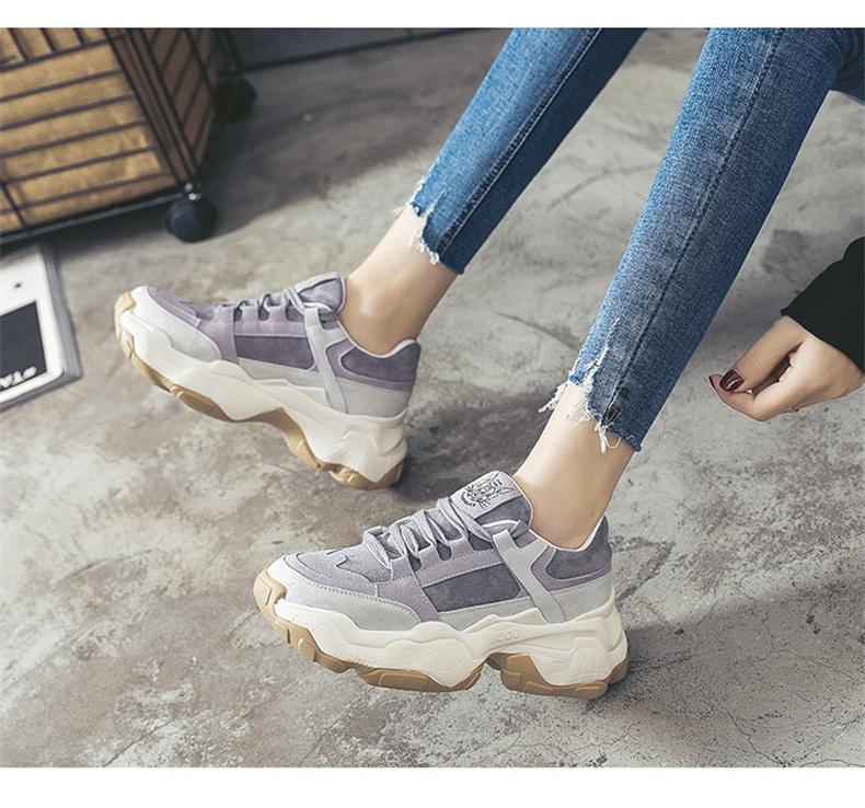 Smile Circle Women Sneakers Breathable Shoes 2019 spring new Flat Platform shoes girl Thick bottom Outdoor Ladies shoes