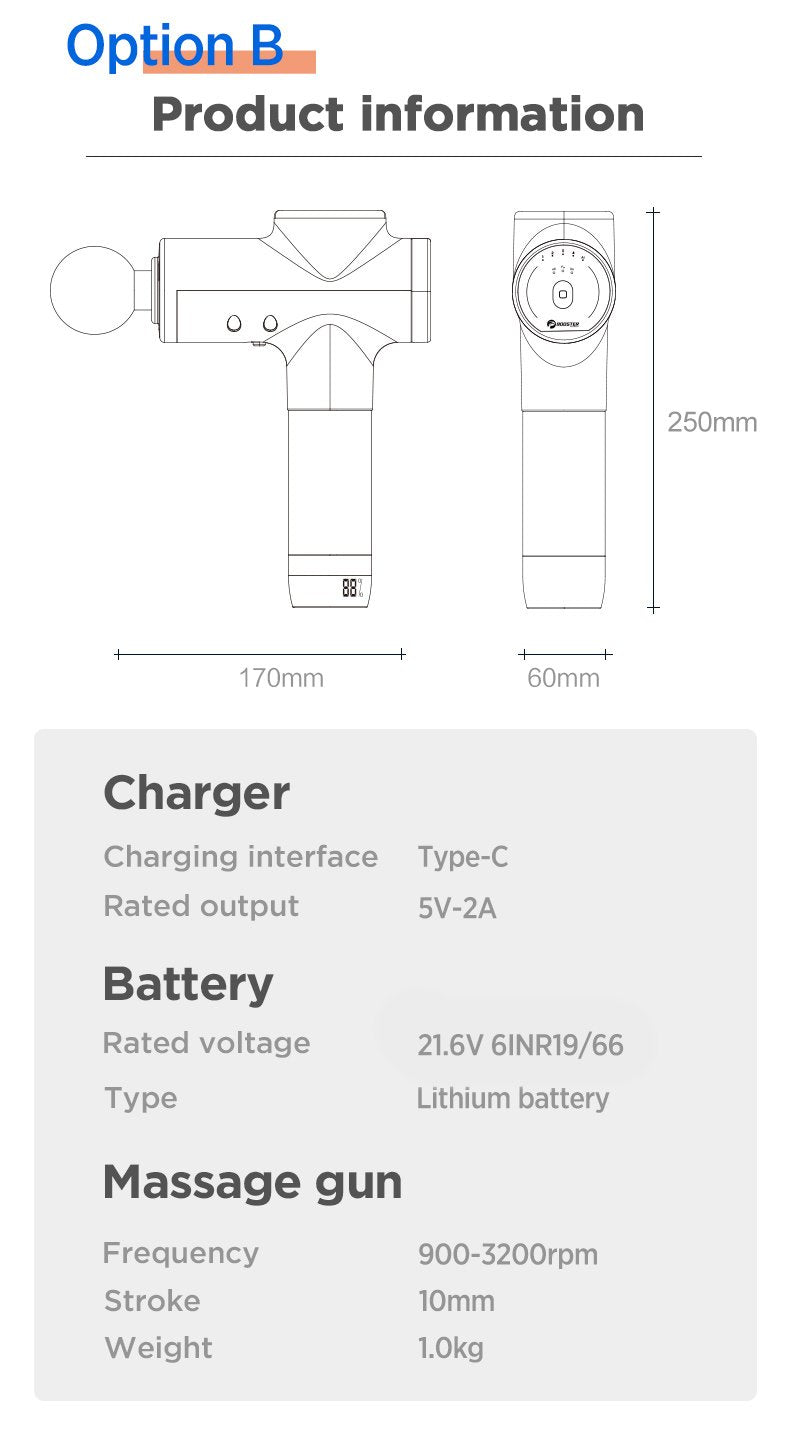 BOOSTER M2 Muscle Massage Gun AI-Hit Neck Muscle Massager Pain Therapy for Body Massage Relaxation Pain Relief