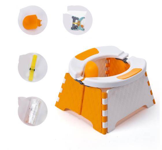 Baby Potty Training Seat Kids Toddler Outdoor Portable Folding Toilet Urinal Pot