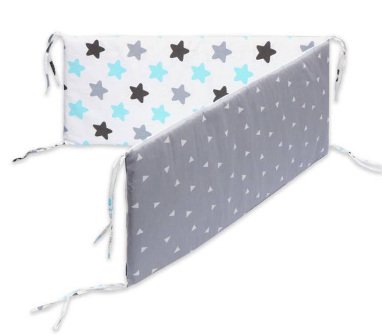 Baby Nursery Nordic Stars Design Baby Bed Thicken Bumper One-piece Crib Around Cushion Cot Protector Pillows Newborns Room Decor